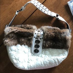 NWOT Fur lined COACH purse